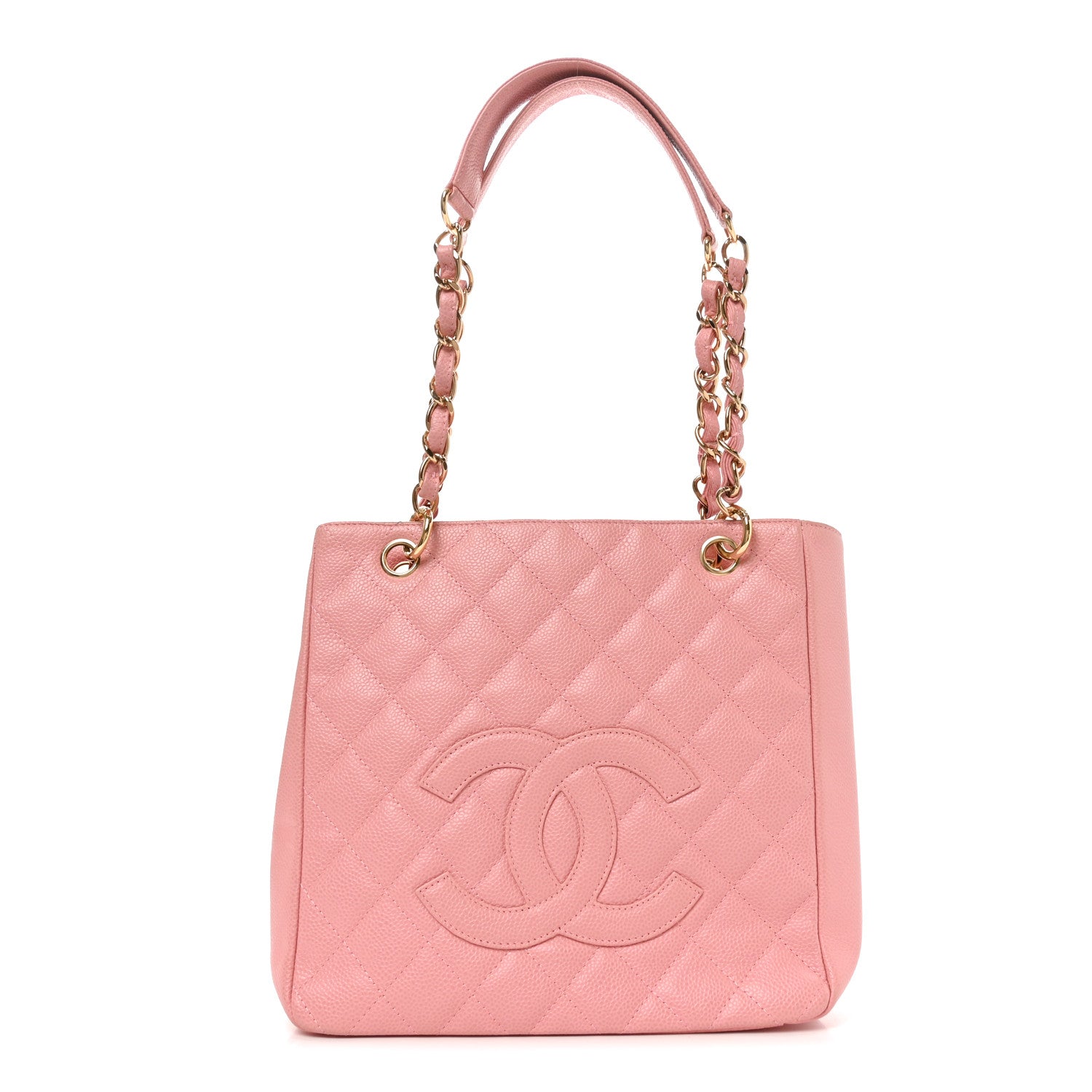 Caviar Quilted Petit Shopping Tote PST Pink