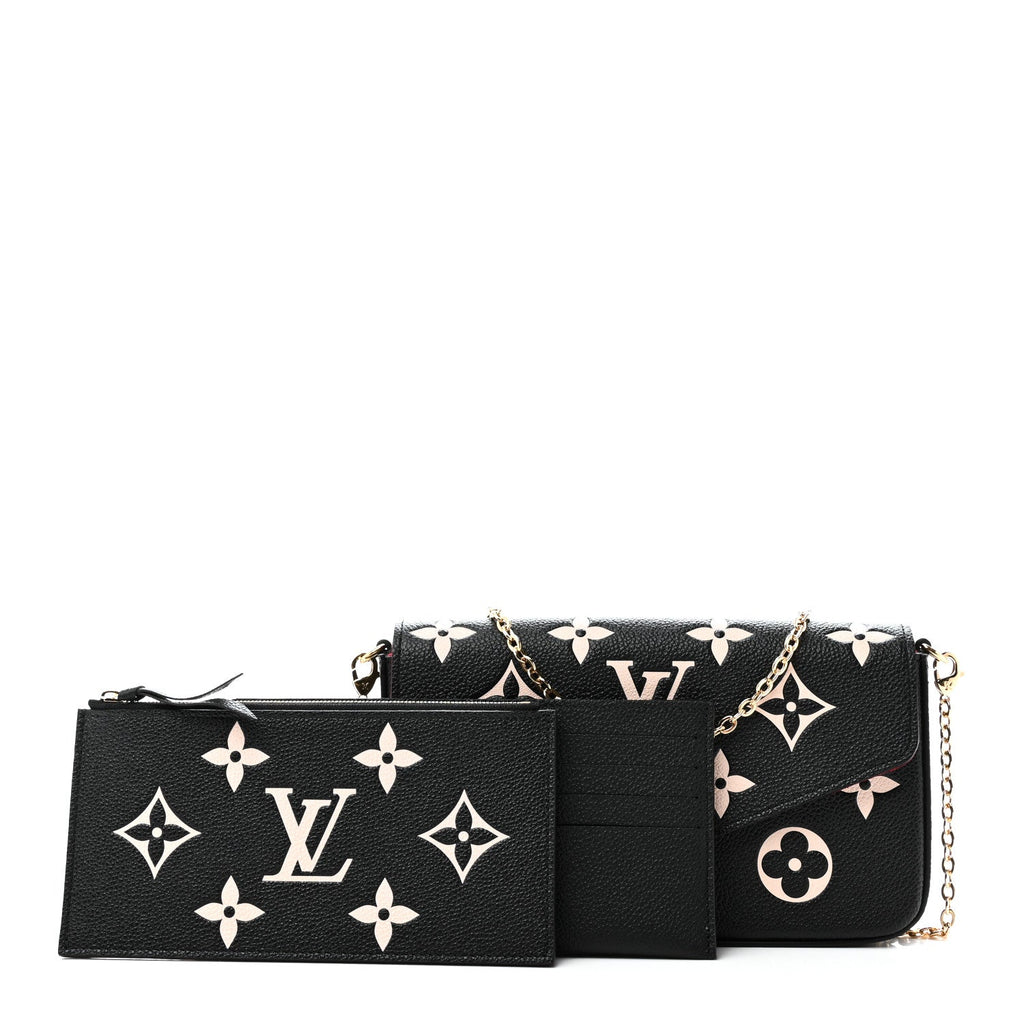 Empreinte Monogram Giant Felicie Pochette Black Beige