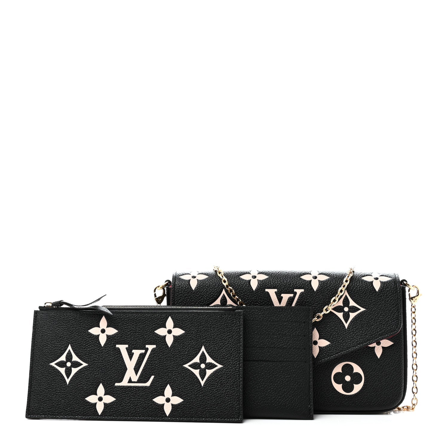Empreinte Monogram Giant Felicie Pochette Black Beige