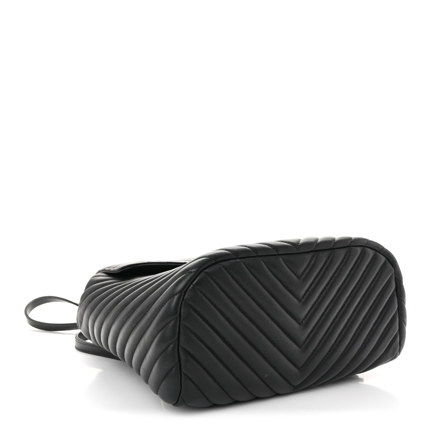 Calfskin Chevron Quilted Large Urban Spirit Backpack Black