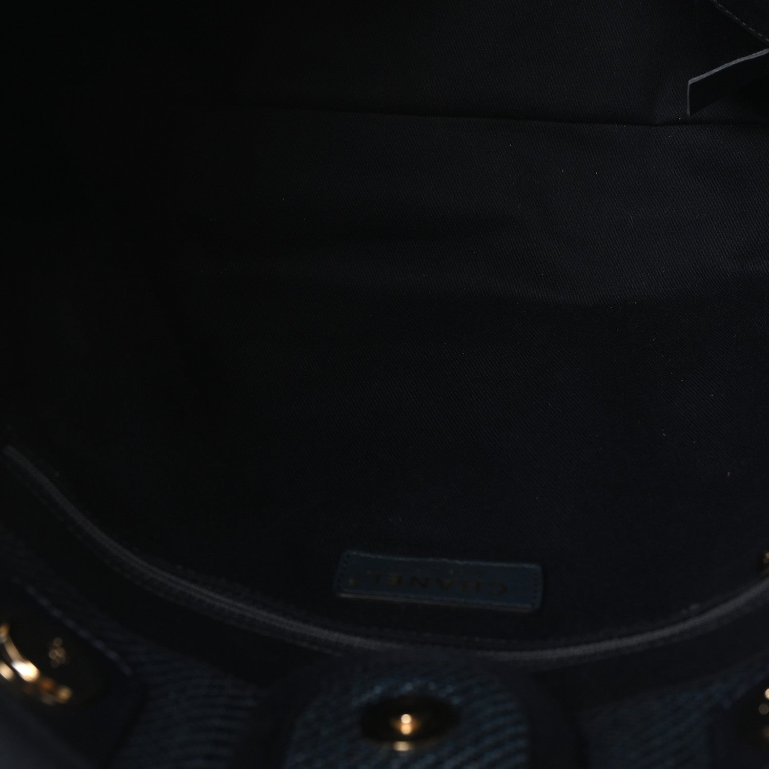 Mixed Fibers Striped Small Deauville Tote Navy Blue