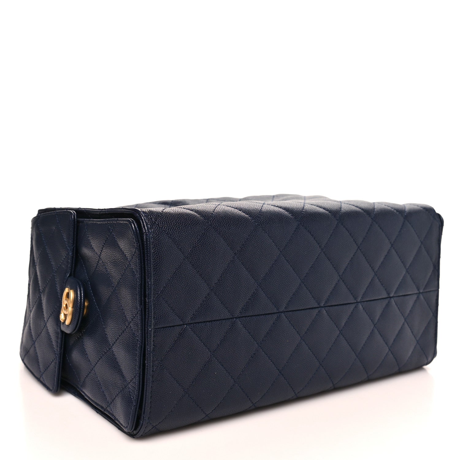 Caviar Quilted Medium Chanel 25 Handbag Dark Navy