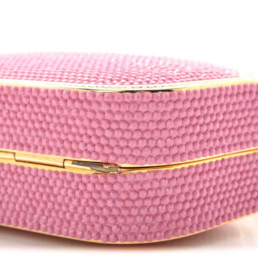 Swarovski Crystal Minaudière Clutch Pink