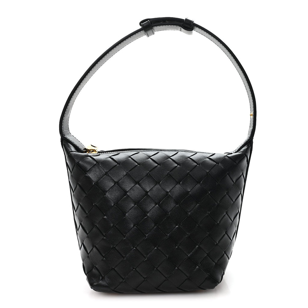 Calfskin Nappa Intrecciato Candy Wallace Black