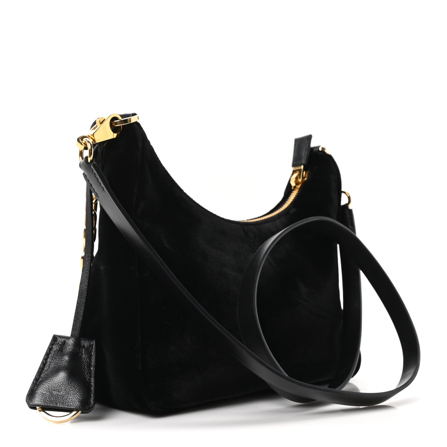 Velvet Nappa Mini Re-Edition Shoulder Bag Black