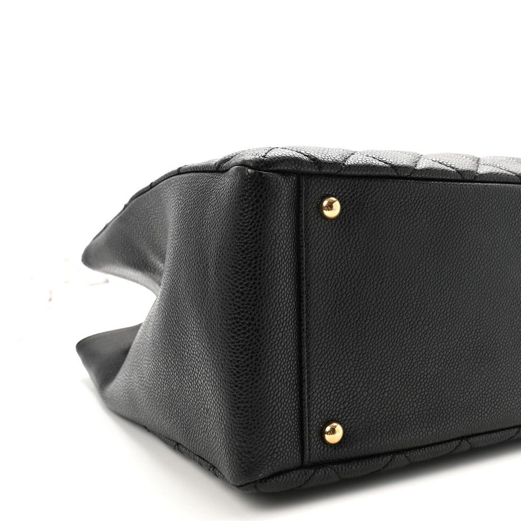 Caviar Quilted XL Grand Shopping Tote GST Black