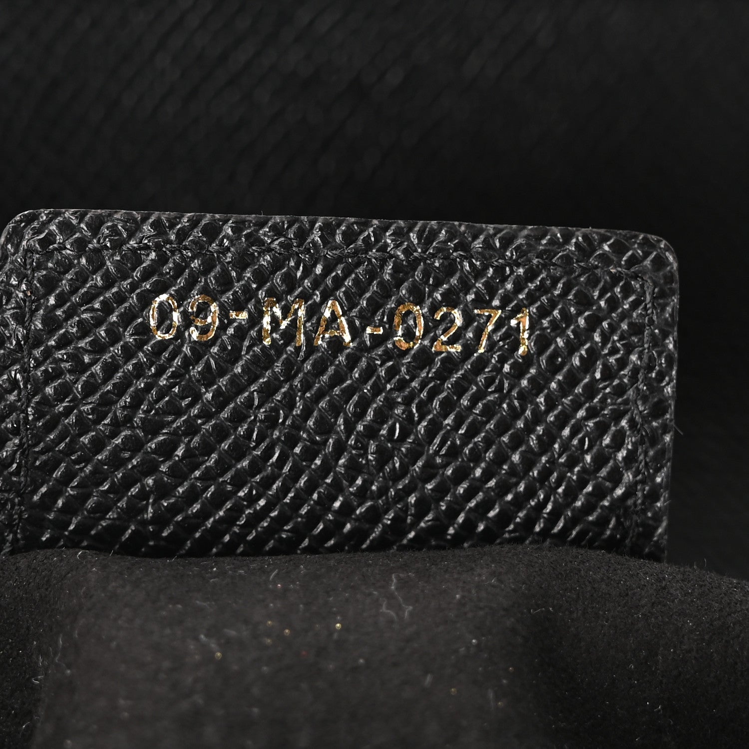 Grained Calfskin Saddle Bag Black