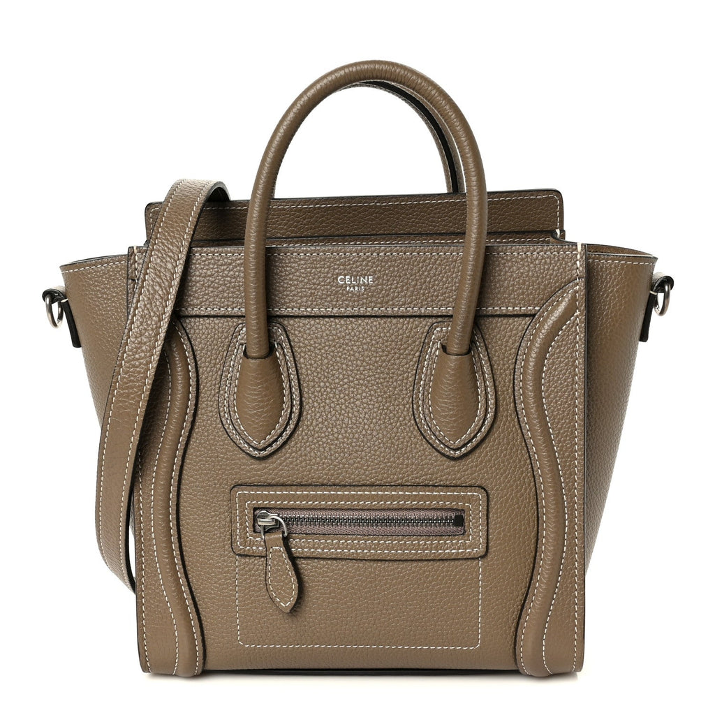 Drummed Calfskin Nano Luggage Souris