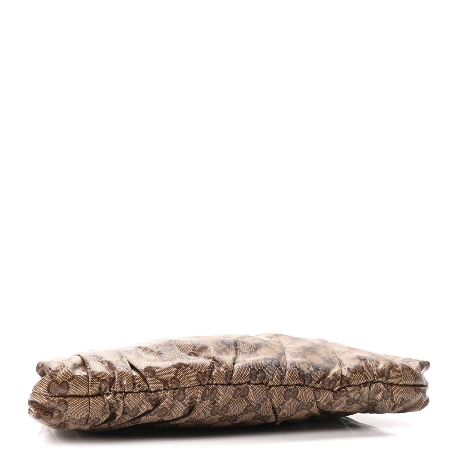 Crystal Monogram Large Hysteria Clutch Brown