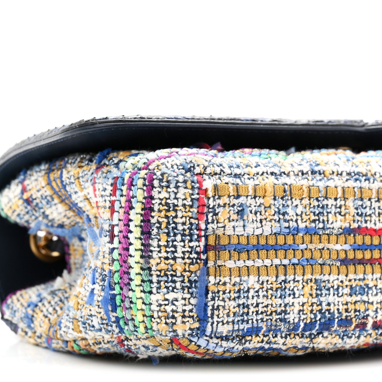 Tweed Snakeskin Quilted Medium CC Filigree Flap Multicolor