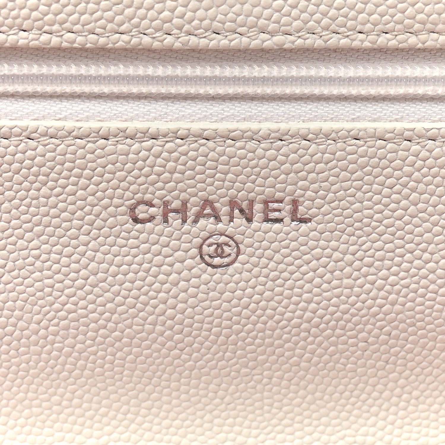 Caviar Quilted Chanel 19 Wallet On Chain WOC White Pink