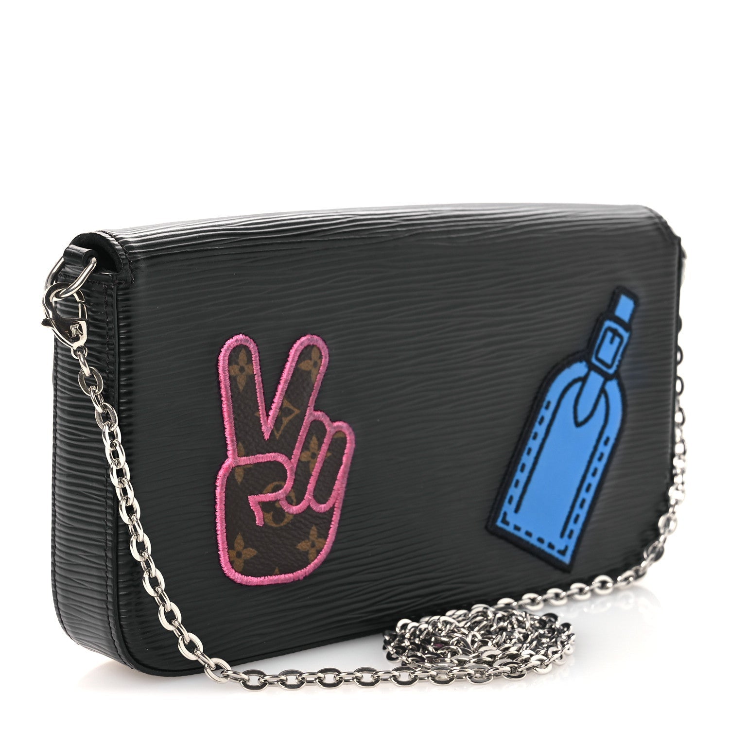 Epi LV Stories Pochette Felicie Black