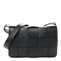 Lambskin Maxi Intreccio Small Cassette Crossbody Bag Ardoise Glacier