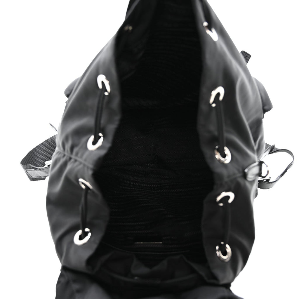 Re-Nylon Vela Saffiano Medium Backpack Black