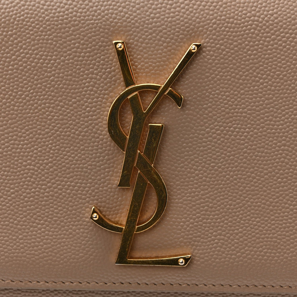 Grain De Poudre Small Monogram Kate Satchel Dark Beige