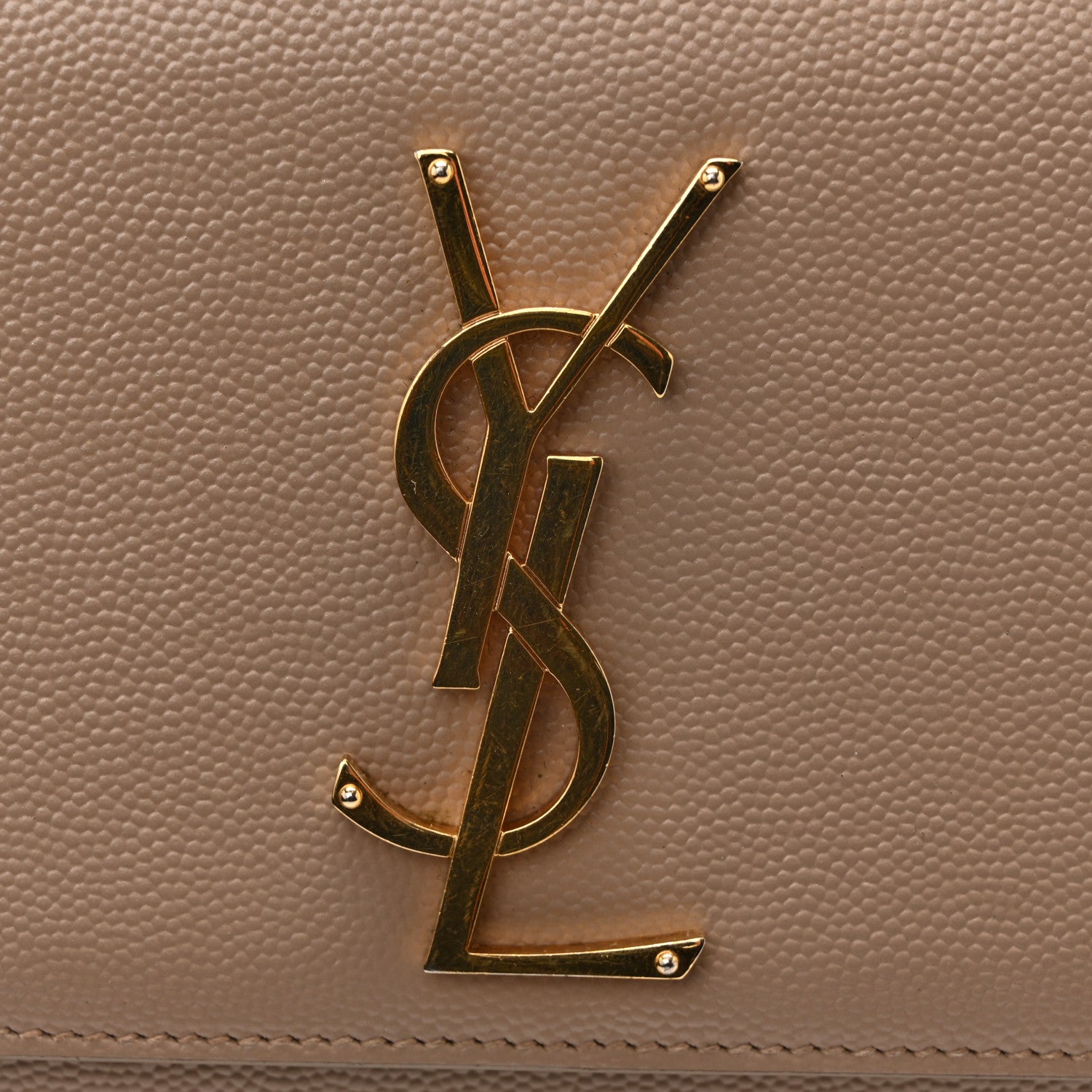 Grain De Poudre Small Monogram Kate Satchel Dark Beige