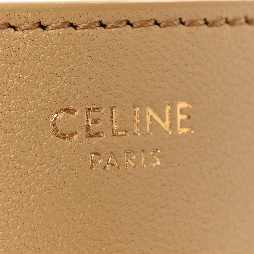 Shiny Lambskin Soft Triomphe Besace Bag Sandcastle