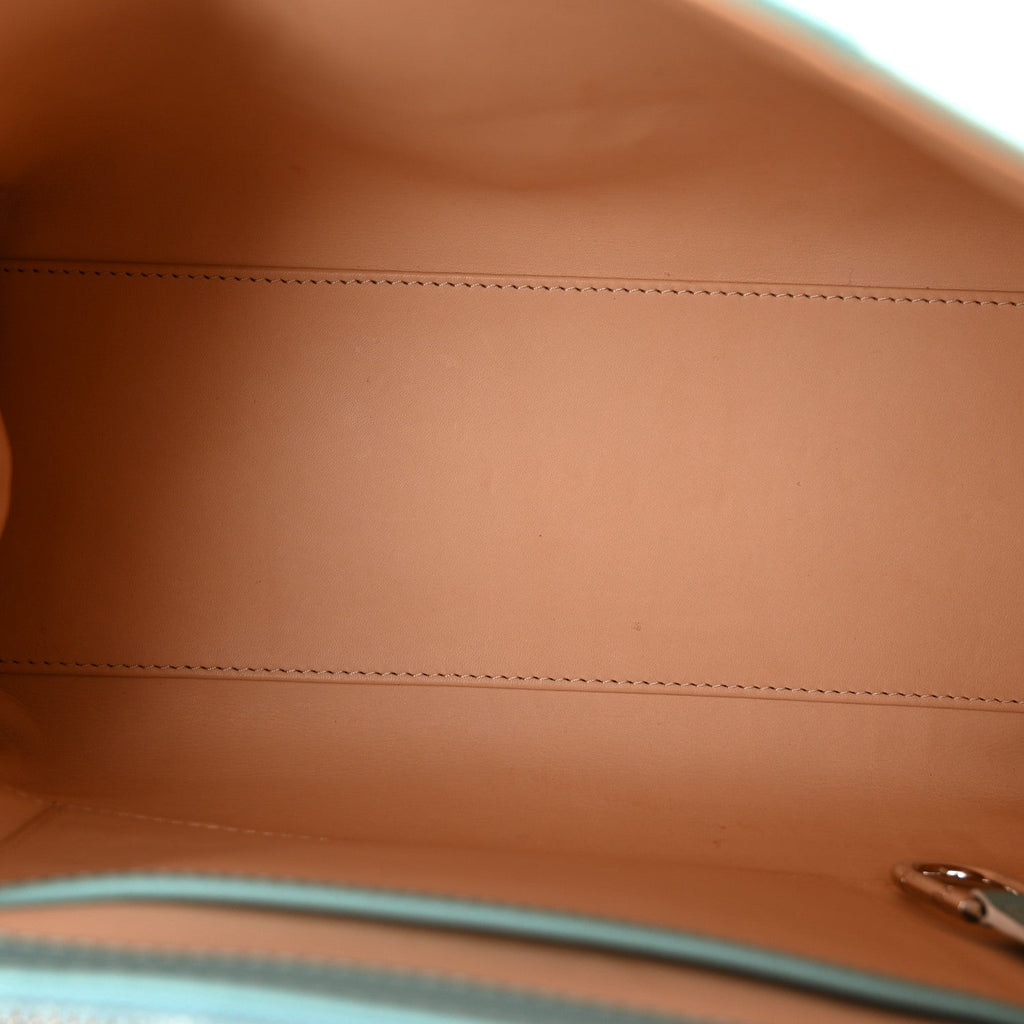 Grained Calfskin MM Brillant Satchel Light Blue