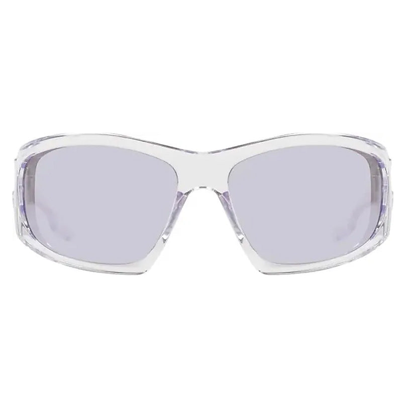 Givenchy Sunglasses Geometric Full Rim, Transparent Frame and Grey with Silver Mirror Lens GV40051I26C