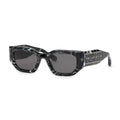 Philipp Plein Sunglasses Geometric Full Rim, Marbled Black Frame and Grey Lens SPP066M0Z21