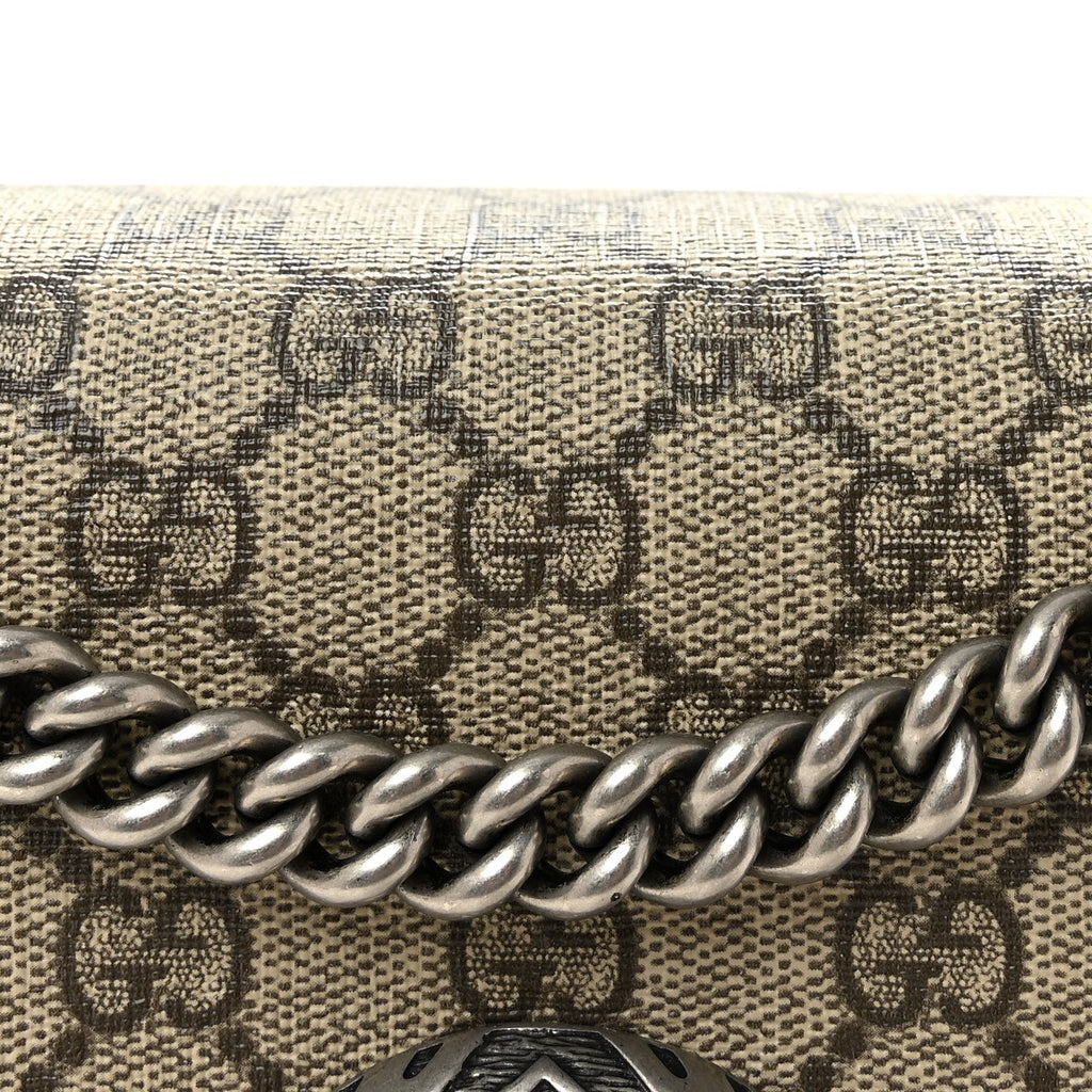 GG Supreme Monogram Small Dionysus Shoulder Bag Taupe