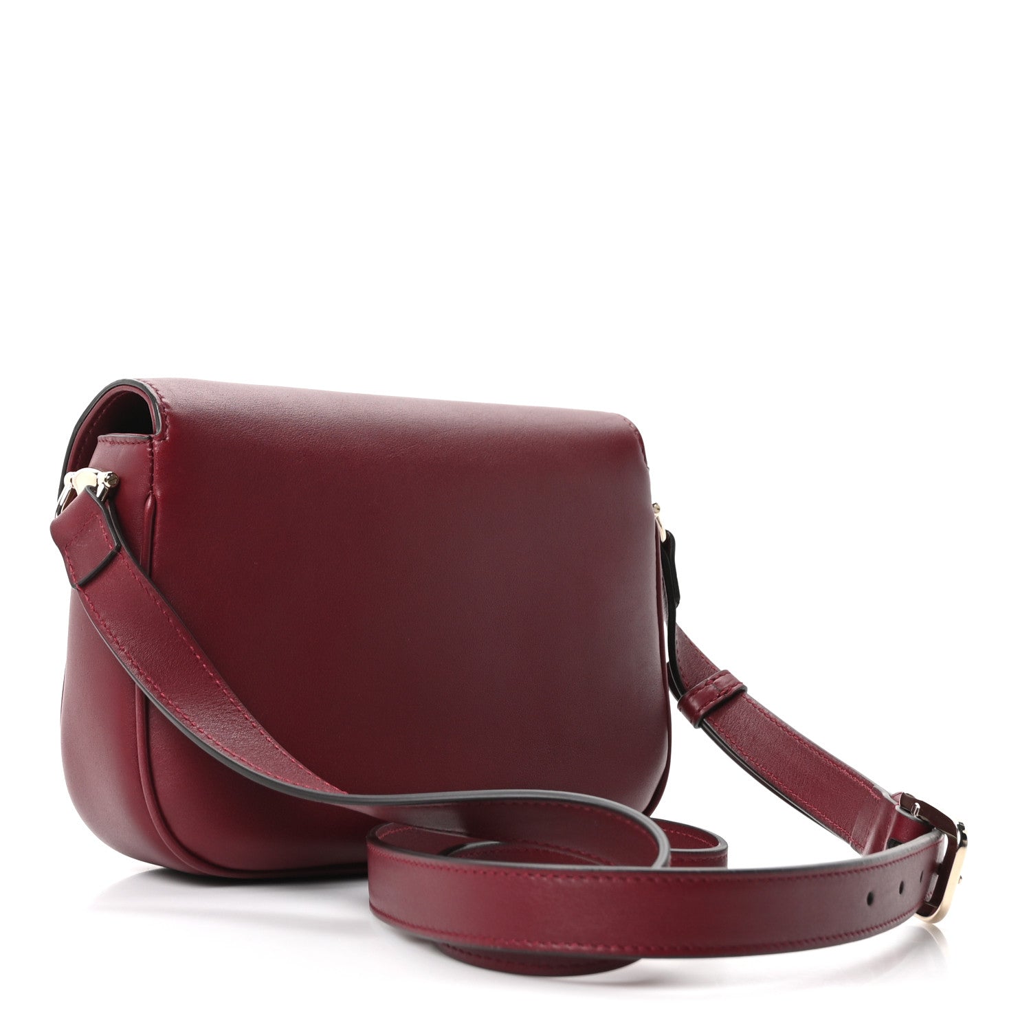 Arabella Calfskin Horsebit 1955 Shoulder Bag Rosso Ancora