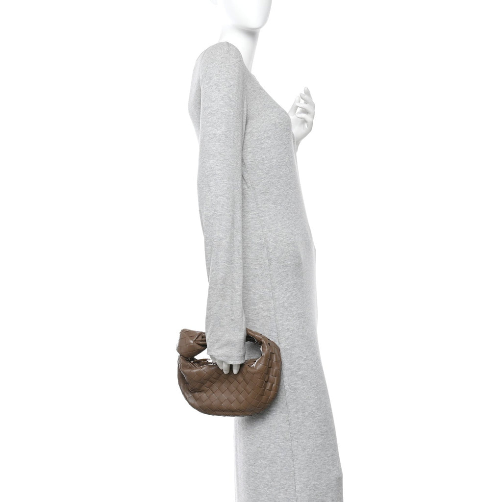 Nappa Intrecciato Mini Jodie Dark Taupe