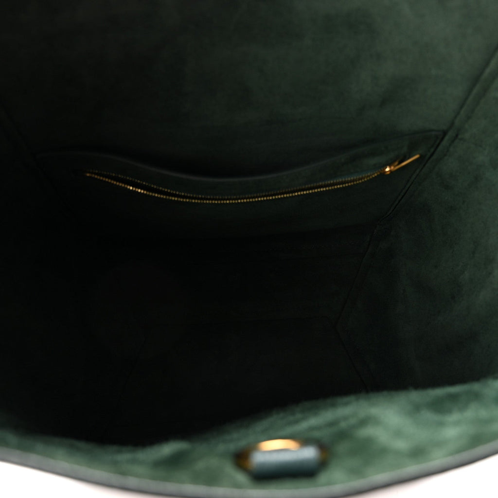 Soft Grained Calfskin Sangle Bucket Bag Amazone