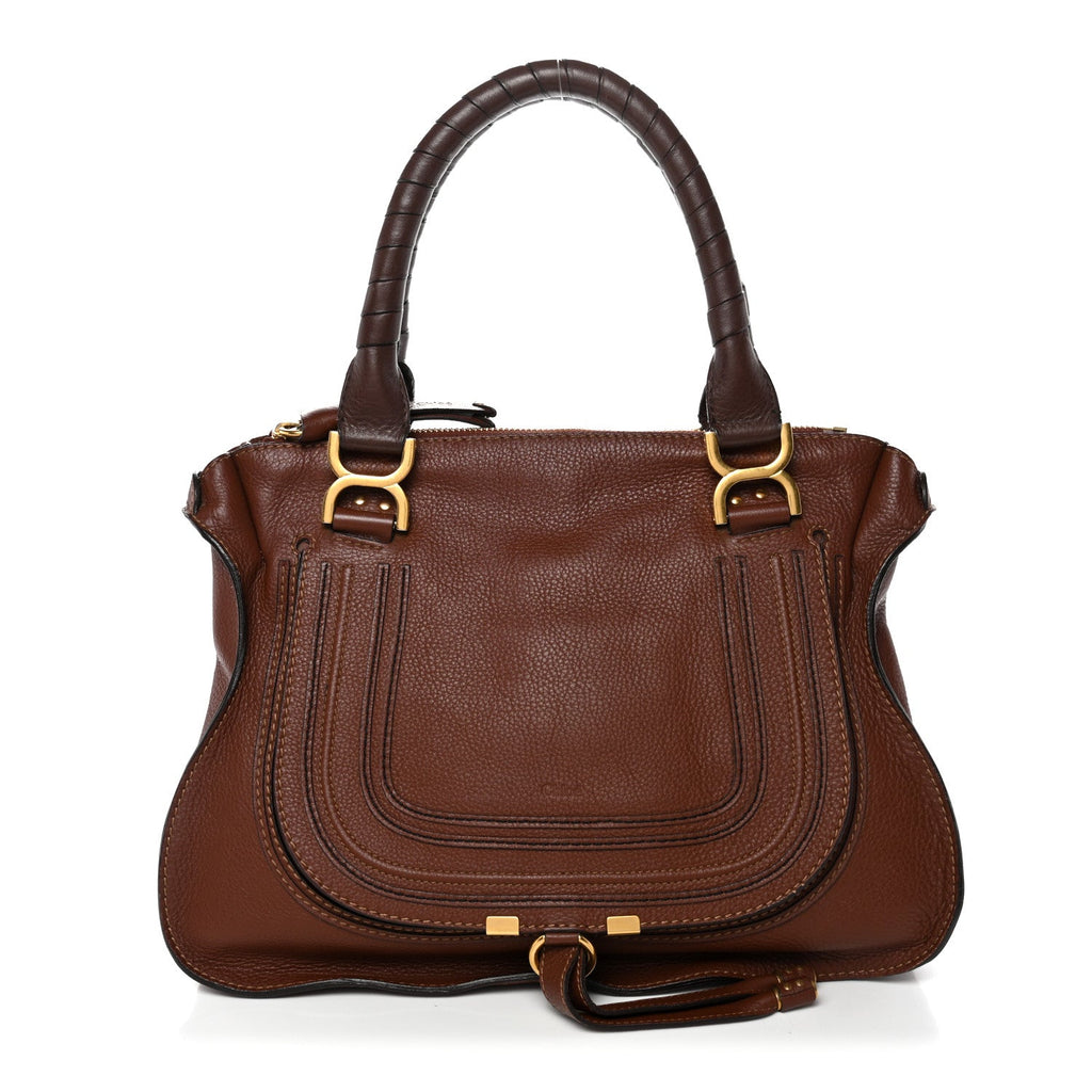 Calfskin Medium Marcie Satchel Ebony