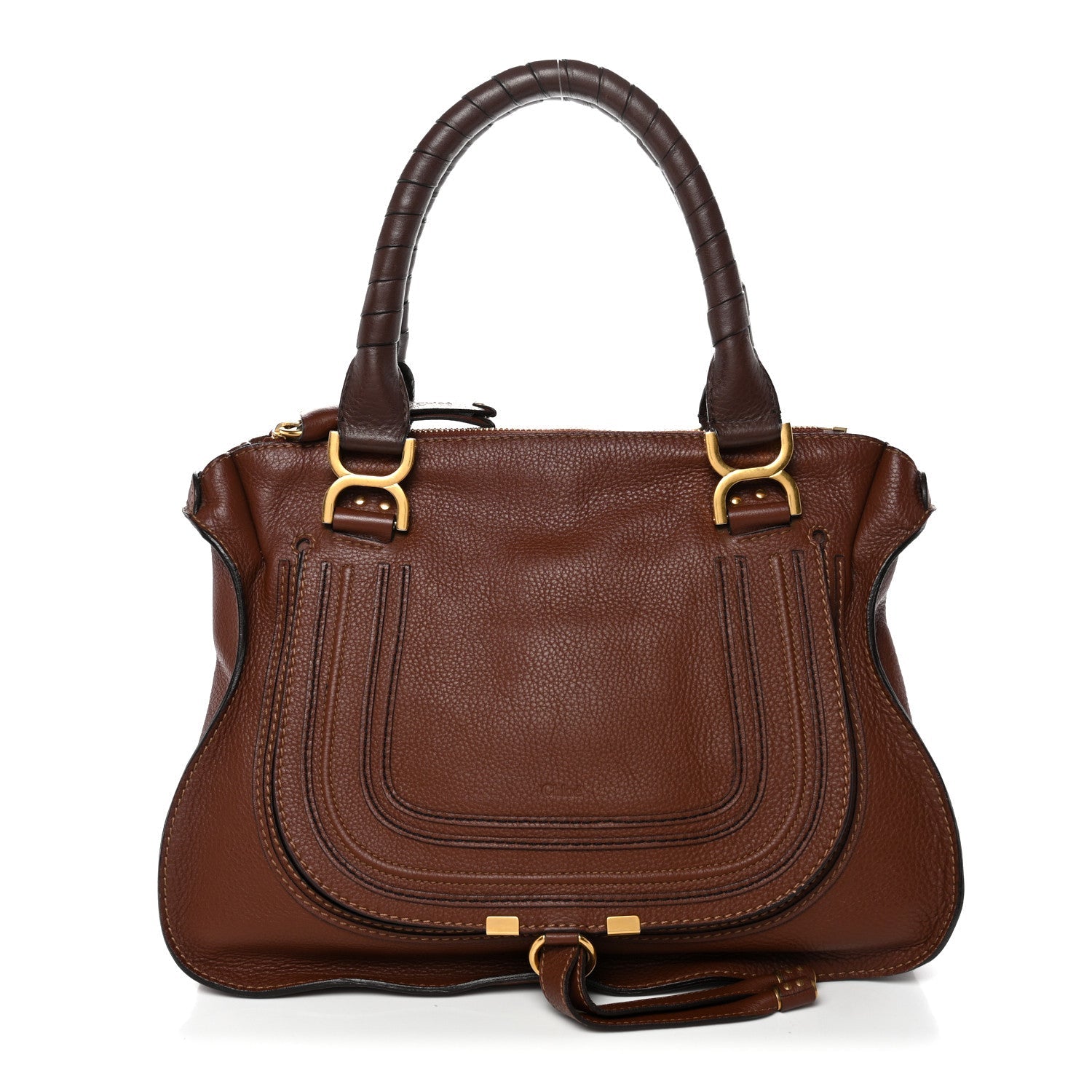 Calfskin Medium Marcie Satchel Ebony