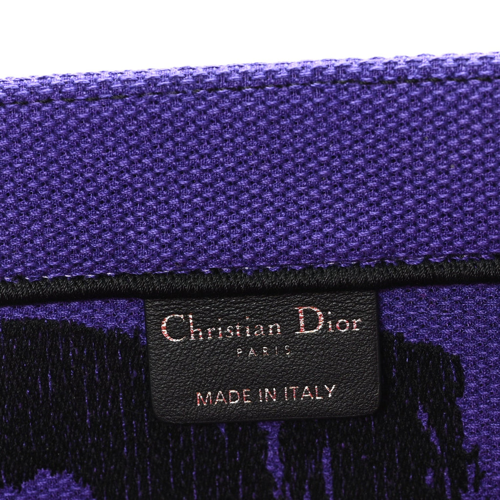 Canvas Embroidered Large Miss Dior Graffiti Book Tote Fuchsia Purple