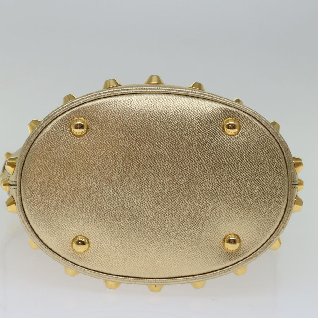 Prada Saffiano Gold Leather Handbag (Authentic  )