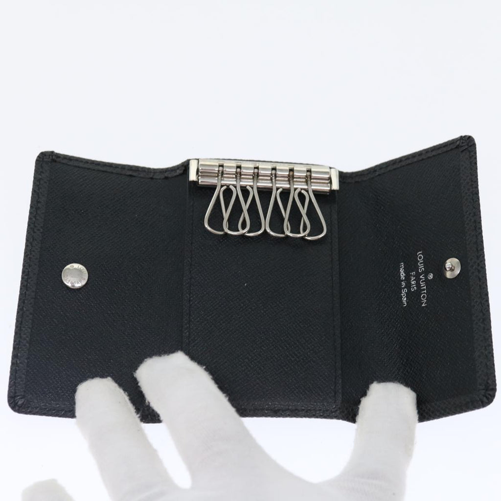Louis Vuitton 6 Key Holder Black Leather Wallet  (Authentic  )