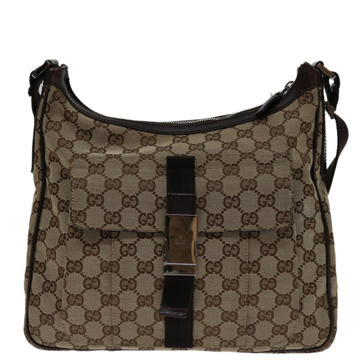 Gucci Gg Canvas Brown Canvas Shoulder Bag (Authentic  )