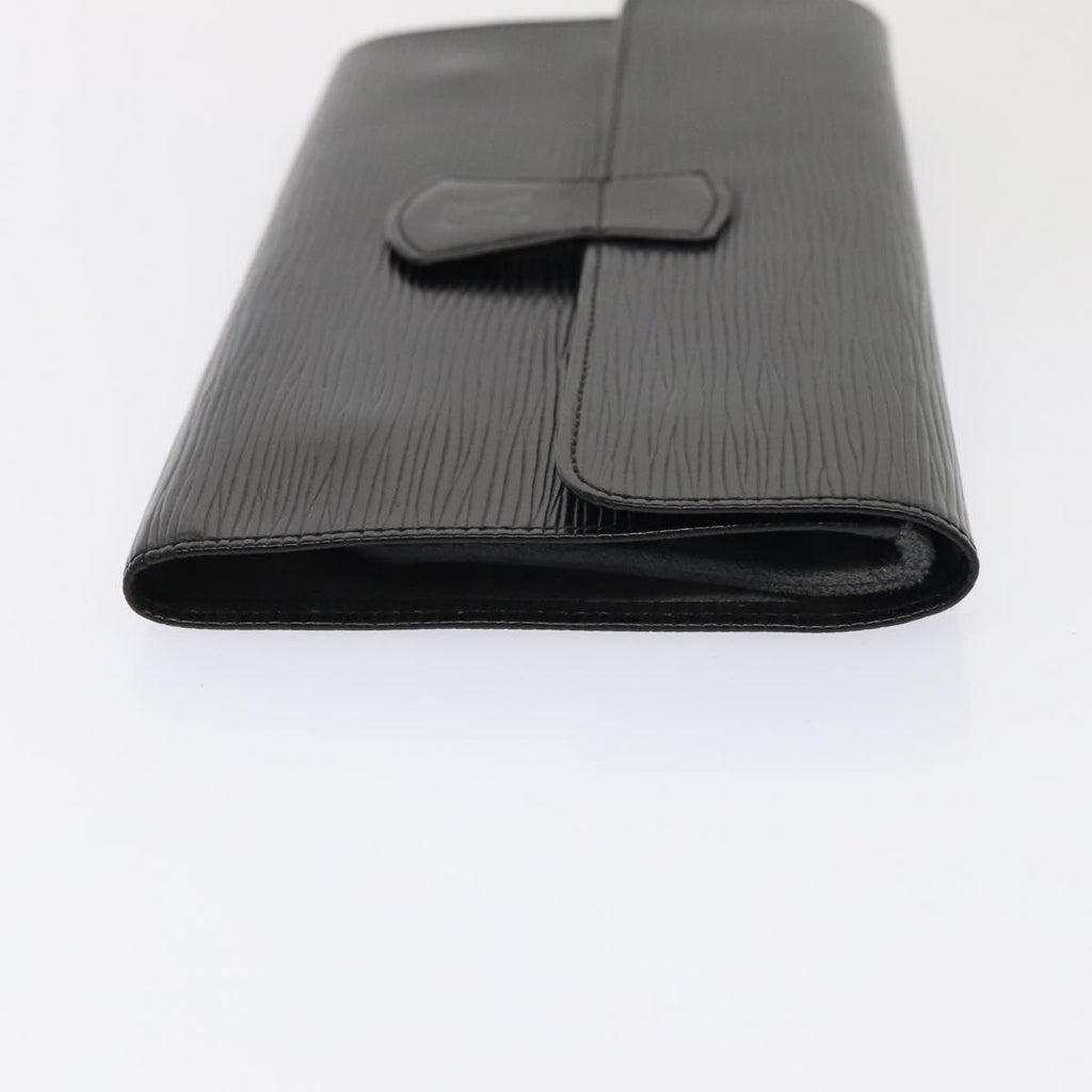 Louis Vuitton Rouleau Black Leather Clutch Bag (Authentic  )