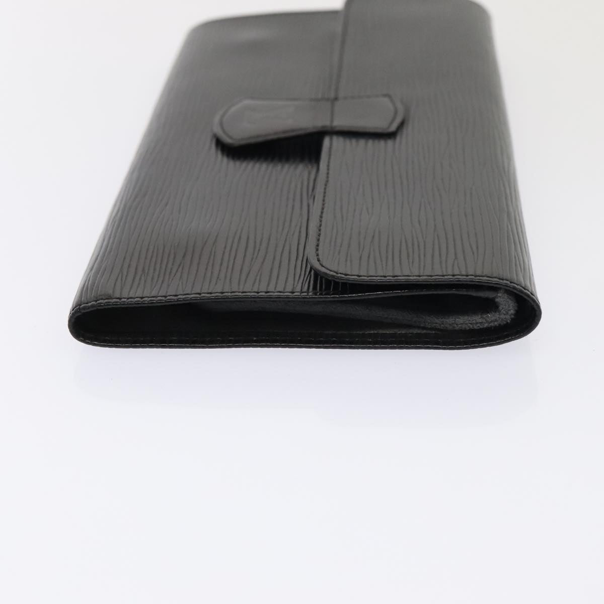 Louis Vuitton Rouleau Black Leather Clutch Bag (Authentic  )