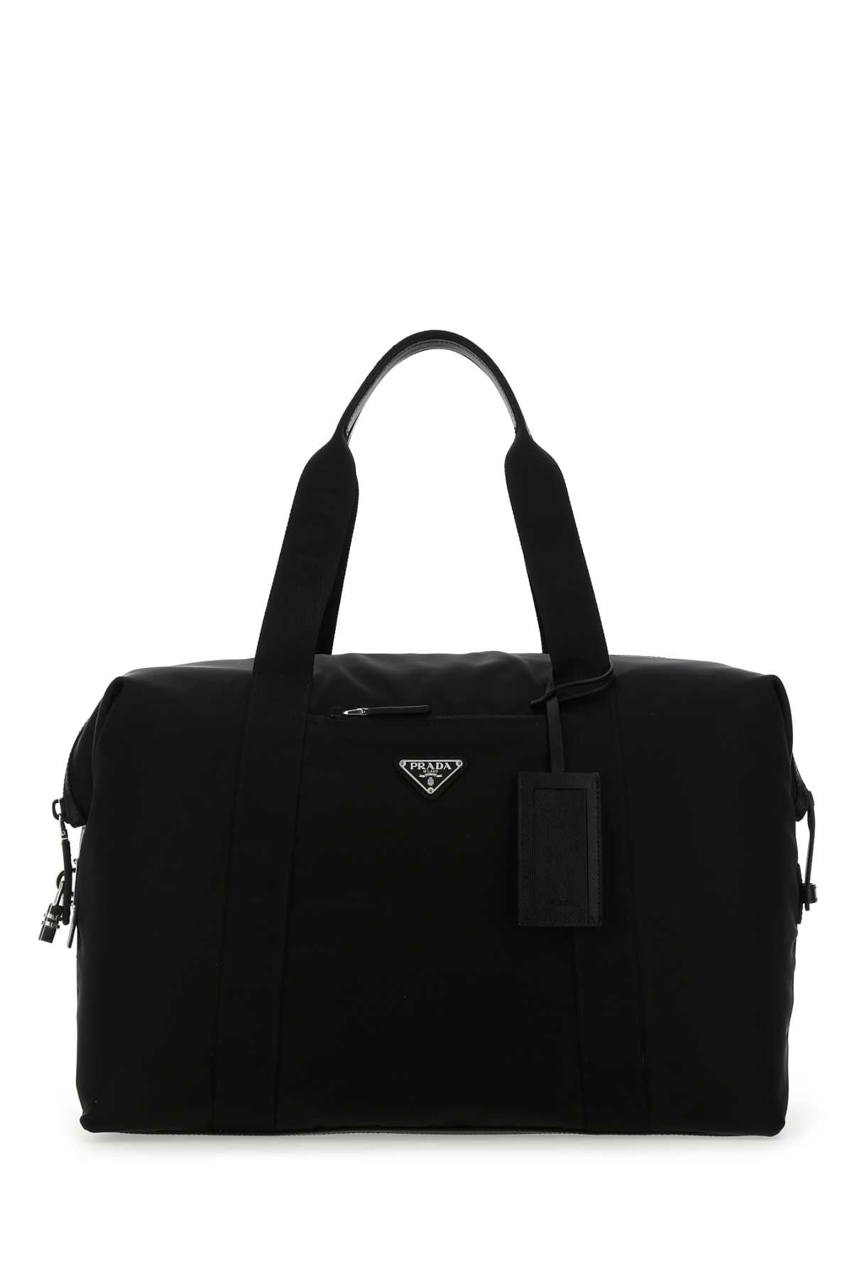 Prada Men Black Nylon Travel Bag