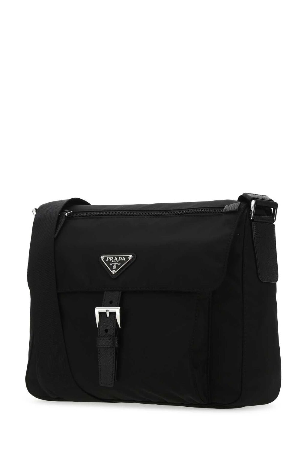 Prada Women Black Re-Nylon Crossbody Bag