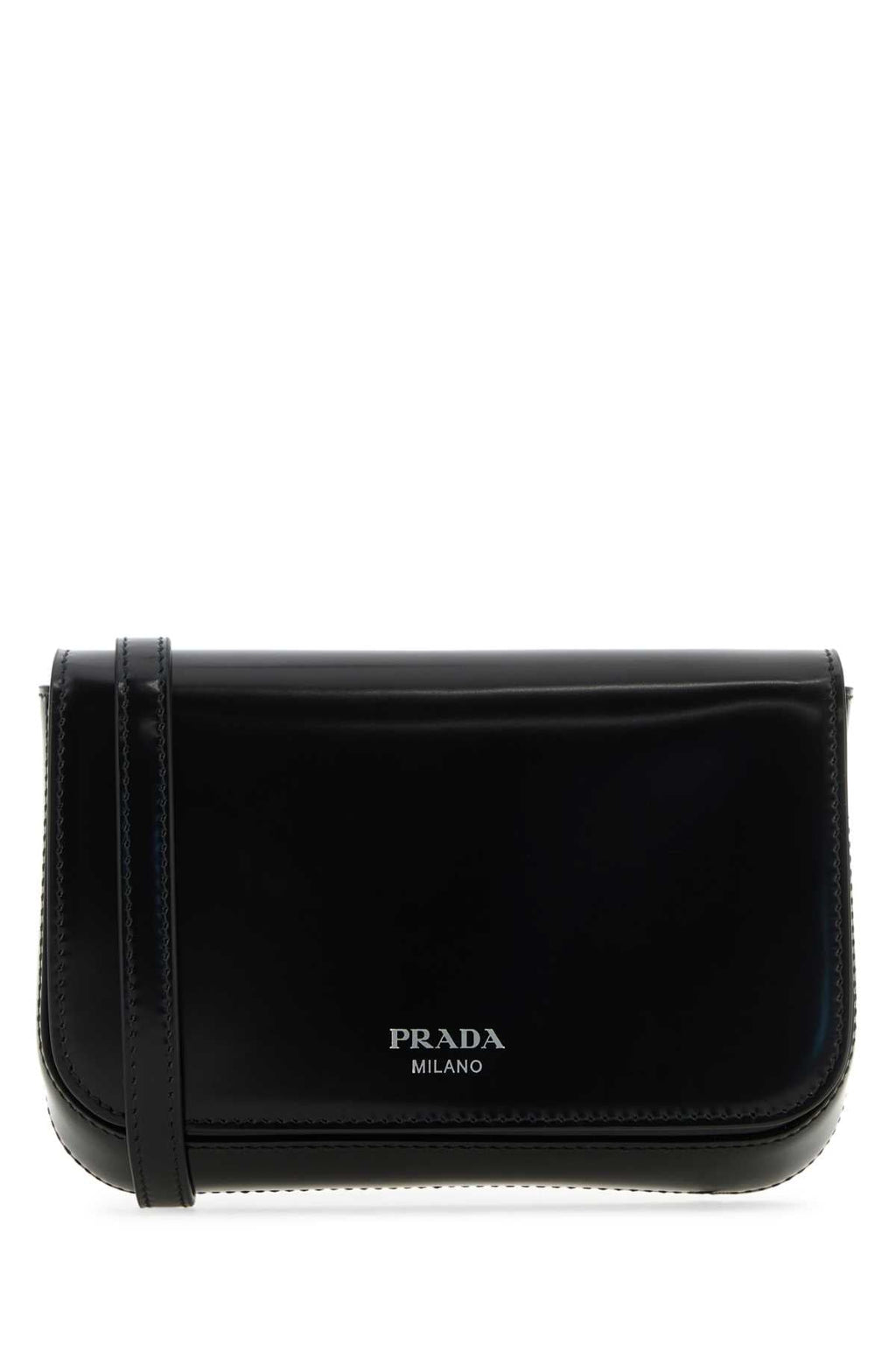 Prada Men Black Leather Crossbody Bag