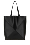 Loewe Men Black Leather Large Puzzle Fold Shopping Bag