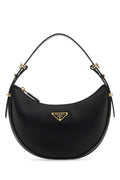 Prada Women Black Leather Arquã¨ Handbag
