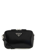 Prada Men Black Leather Brique Crossbody Bag