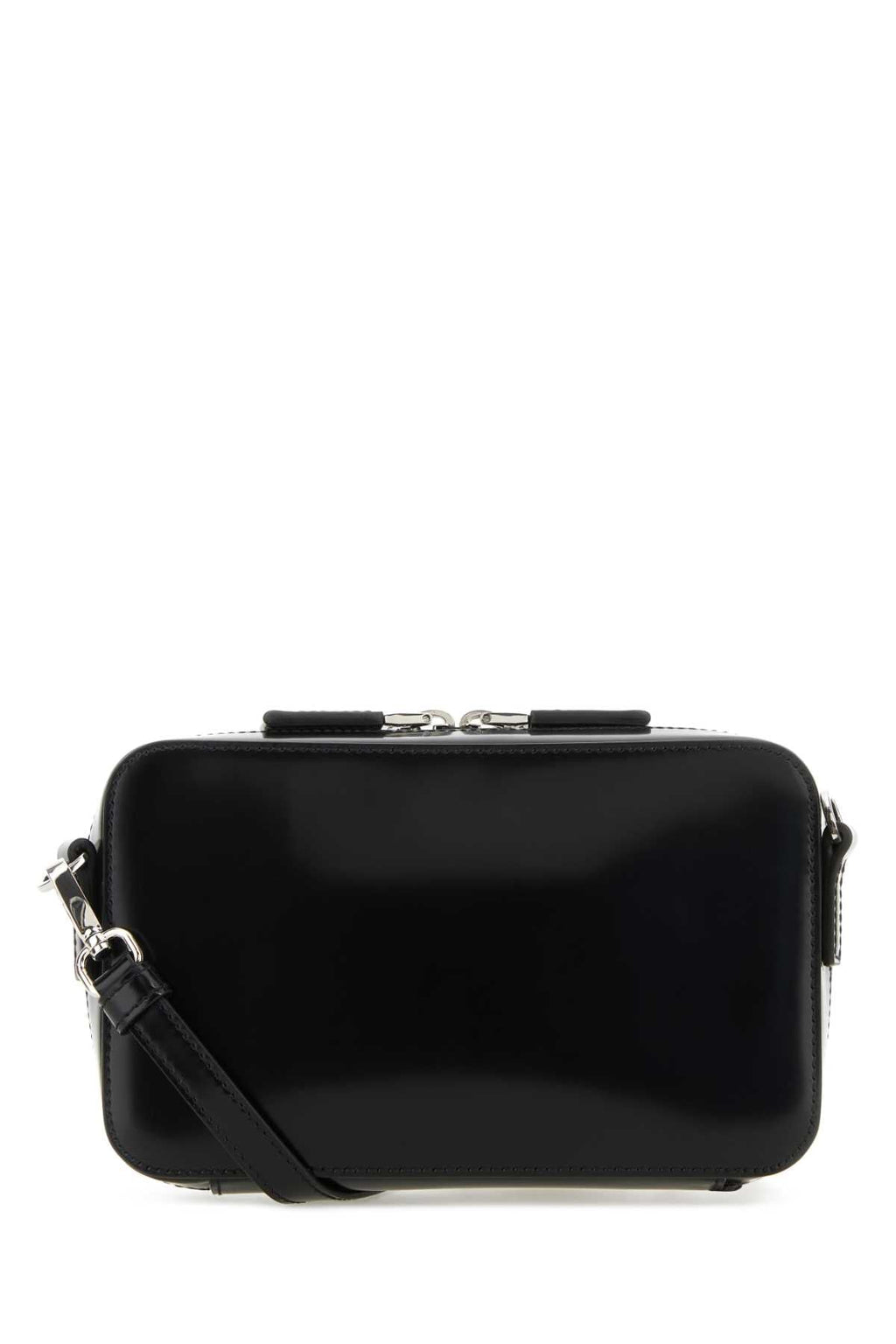 Prada Men Black Leather Brique Crossbody Bag