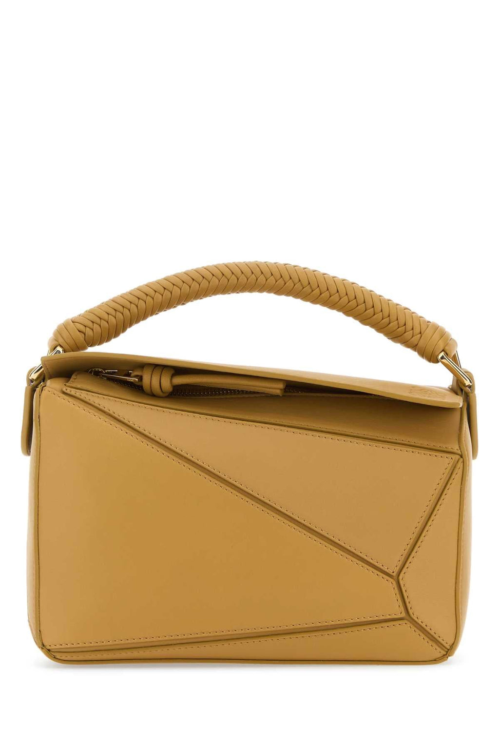 Loewe Women Beige Leather Small Puzzle Handbag