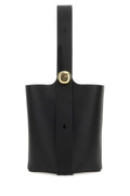 Loewe Women Black Leather Medium Pebble Bucket Bag