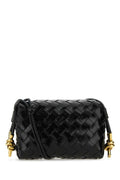 Bottega Veneta Women Black Leather Mini Loop Crossbody Bag