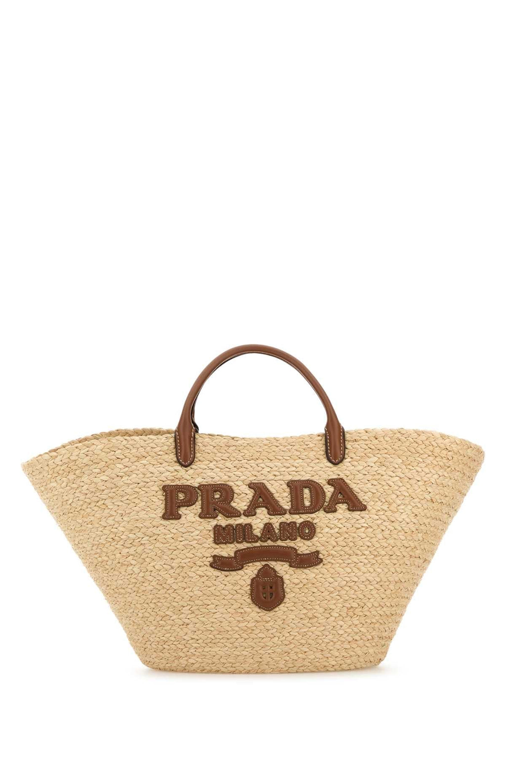 Prada Women Raffia Large Shopping Bag