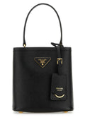 Prada Women Black Leather Small Panier Handbag