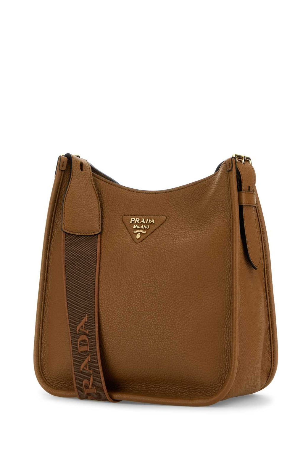 Prada Women Caramel Leather Shoulder Bag