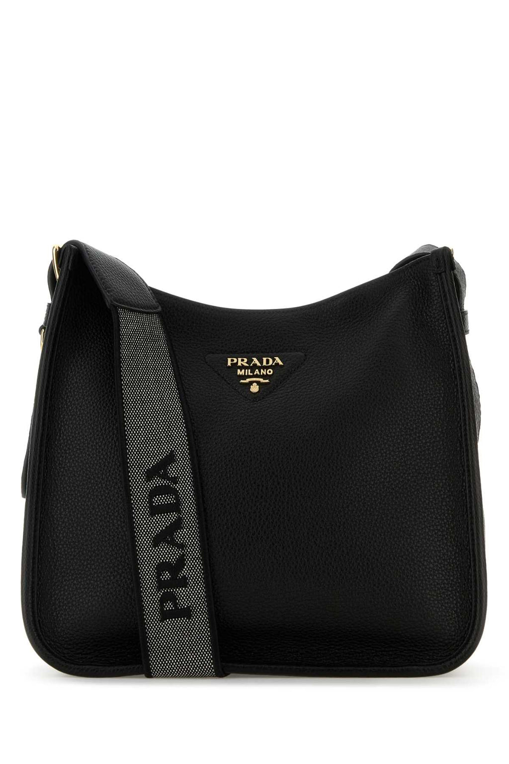 Prada Women Black Leather Shoulder Bag